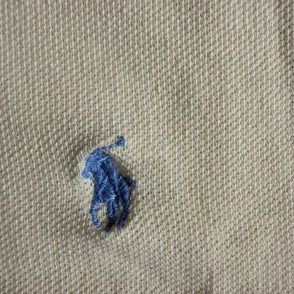 Vintage Polo by Ralph‎ Lauren pale yellow Men's XL Cotton Polo shirt